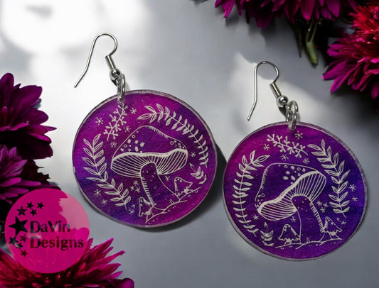 Cosmic Mushroom Earrings