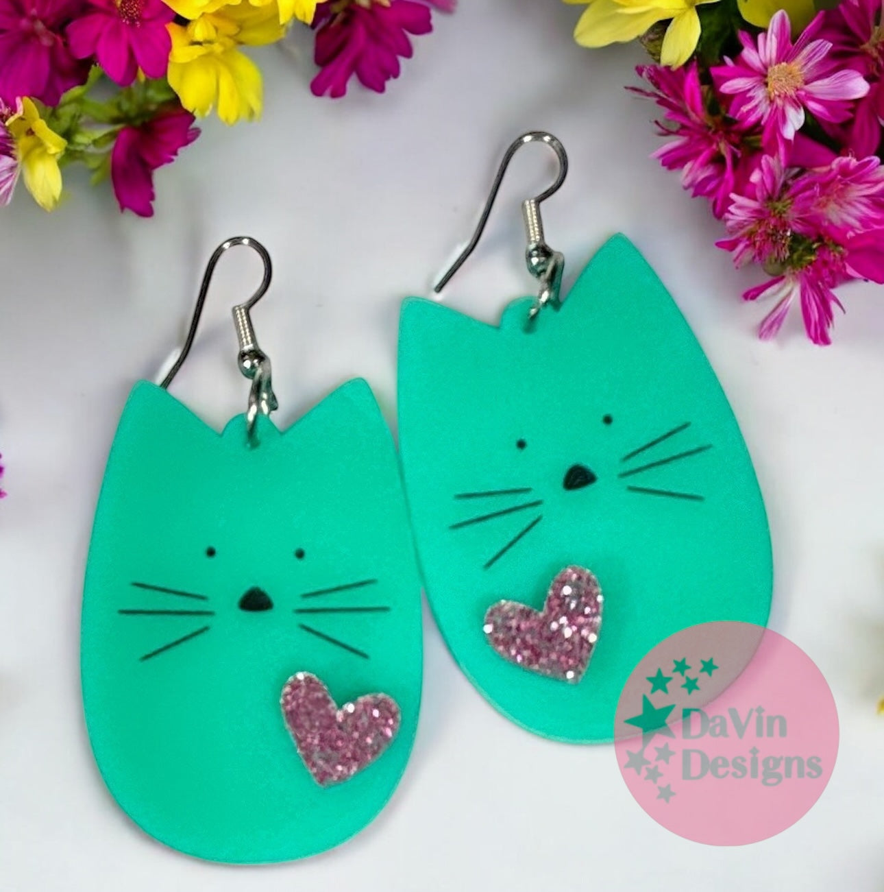 Large Cat Earrings