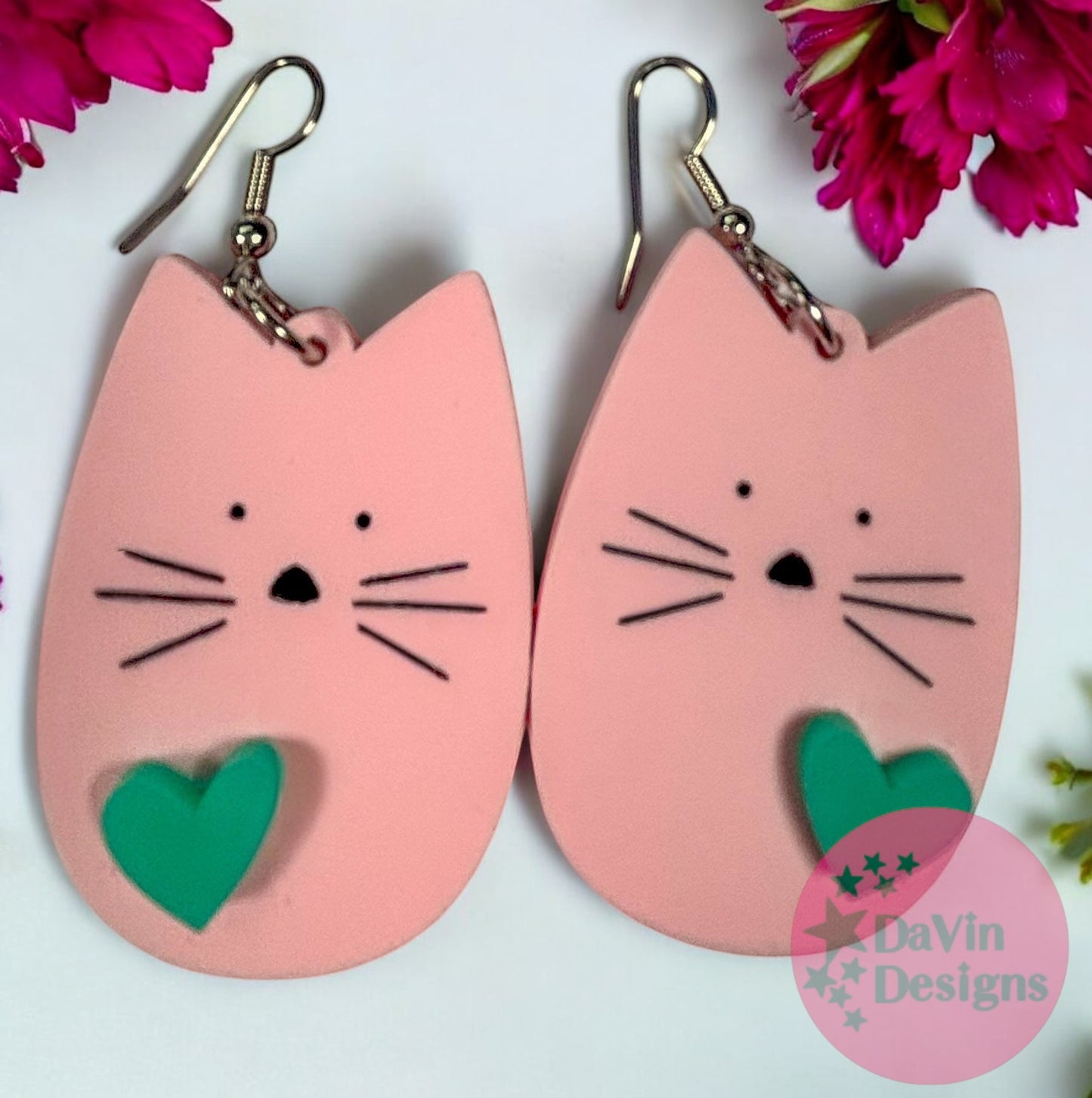Large Cat Earrings
