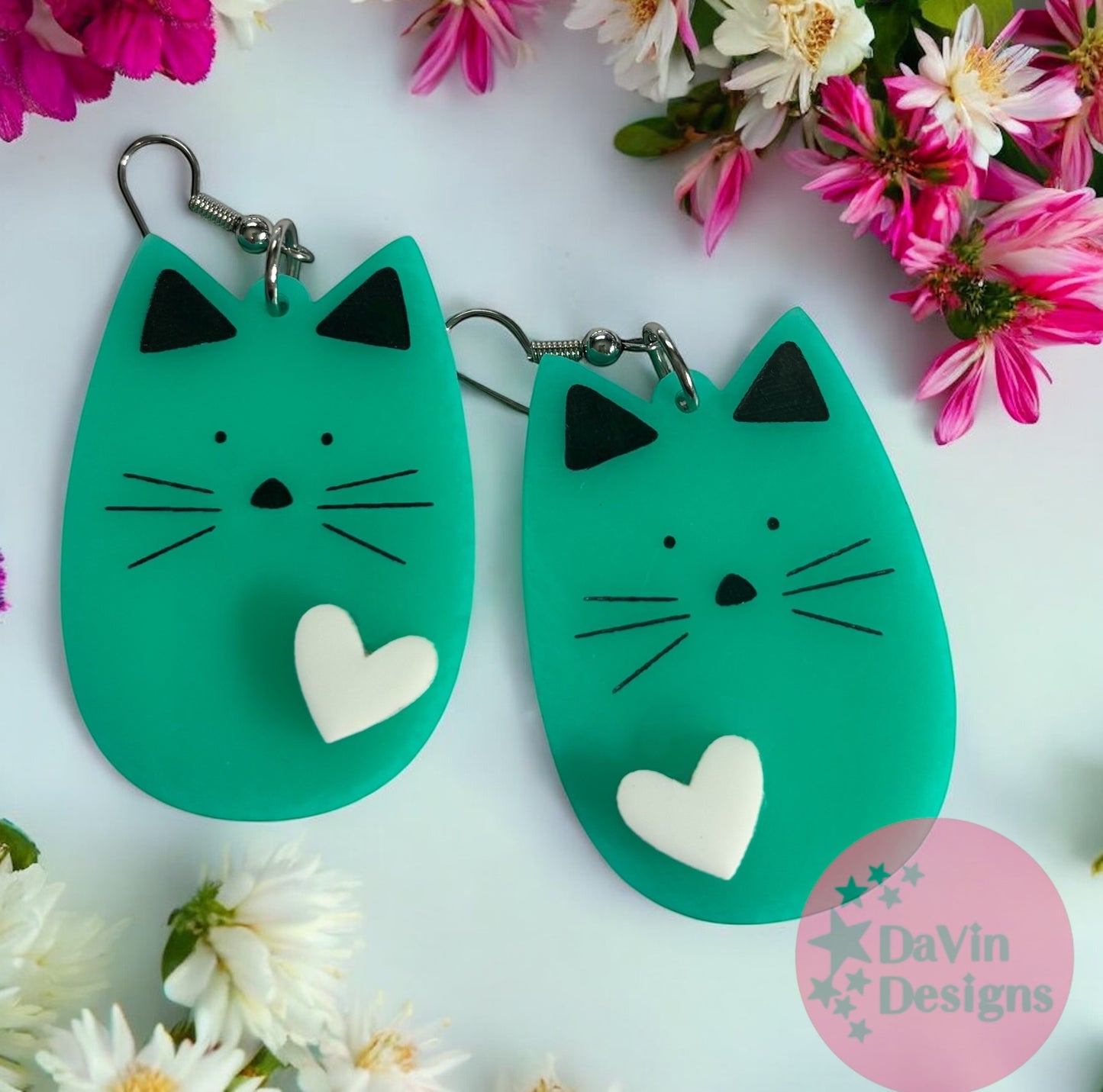 Large Cat Earrings